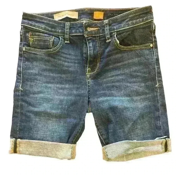 Anthropologie Pilcro and the Letterpress Hi-Rise Denim Shorts Size 27 - Picture 1 of 10